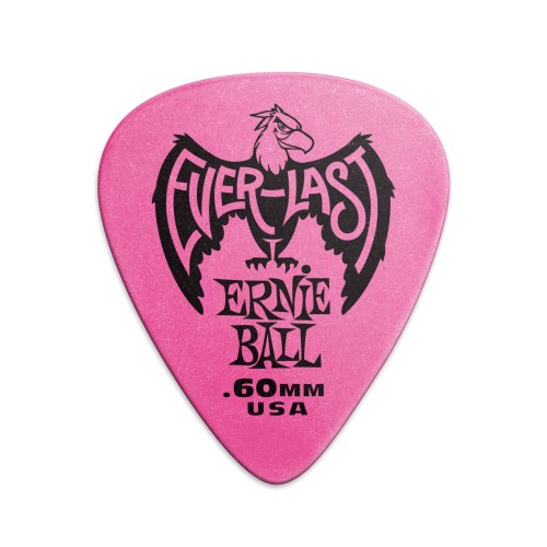 Ernie Ball Everlast Picks - 0.60mm Pink - 12 paku iepakojums — mediatori Ernie Ball Everlast Picks - 0.60mm Pink - 12 paku iepakojums — mediatori