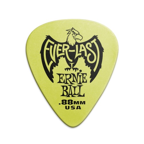 Ernie Ball Everlast Picks - 0.88mm Green - 12 paku iepakojums — mediatori Ernie Ball Everlast Picks - 0.88mm Green - 12 paku iepakojums — mediatori