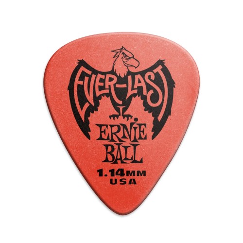 Ernie Ball Everlast Picks - 1.14mm Red - 12 paku iepakojums — mediatori Ernie Ball Everlast Picks - 1.14mm Red - 12 paku iepakojums — mediatori