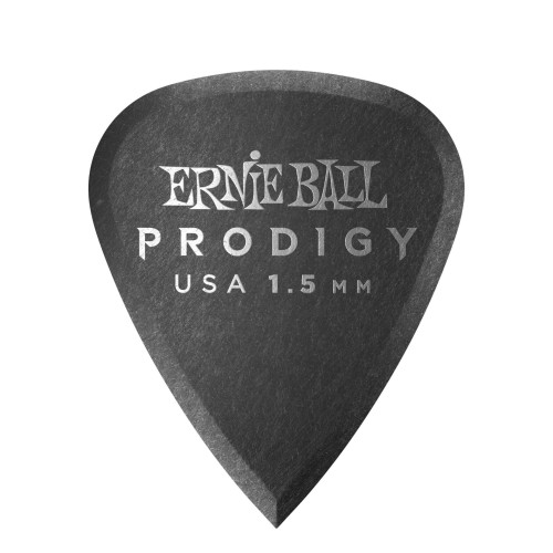 Ernie Ball Prodigy Guitar Picks - Standard 1.5mm Black - 6 paku iepakojums — mediatori Ernie Ball Prodigy Guitar Picks - Standard 1.5mm Black - 6 paku iepakojums — mediatori