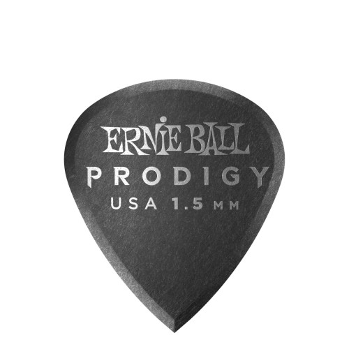 Ernie Ball Prodigy Guitar Picks - Mini 1.5mm Black - 6 paku iepakojums — mediatori Ernie Ball Prodigy Guitar Picks - Mini 1.5mm Black - 6 paku iepakojums — mediatori