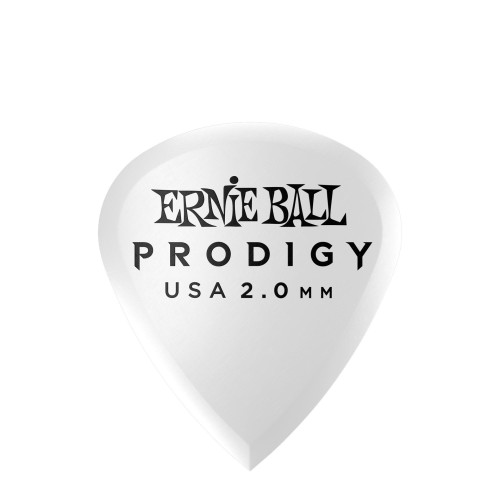 Ernie Ball Prodigy Guitar Picks - Mini 2.0mm White - 6 paku iepakojums — mediatori Ernie Ball Prodigy Guitar Picks - Mini 2.0mm White - 6 paku iepakojums — mediatori