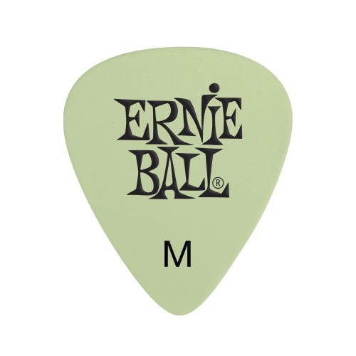 Ernie Ball Cellulose Guitar Picks - Medium Super Glow - 12 paku iepakojums — mediatori Ernie Ball Cellulose Guitar Picks - Medium Super Glow - 12 paku iepakojums — mediatori