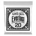Ernie Ball .020 Everlast Coated 80/20 Bronze — akustiskās ģitāras atsevišķa stīga Ernie Ball .020 Everlast Coated 80/20 Bronze — akustiskās ģitāras atsevišķa stīga