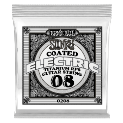 Ernie Ball .008 Slinky Coated Titanium Reinforced Plain — electric guitar single string