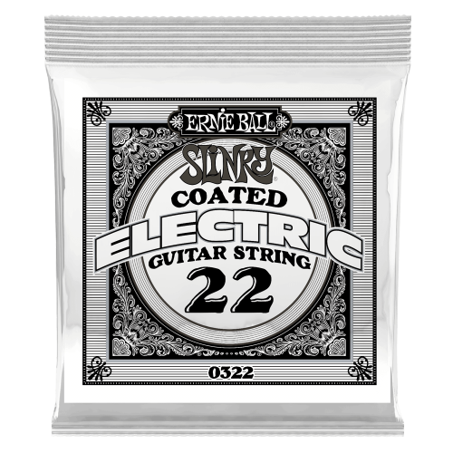 Ernie Ball .022 Slinky Coated Nickel Wound — elektriskās ģitāras atsevišķa stīga Ernie Ball .022 Slinky Coated Nickel Wound — elektriskās ģitāras atsevišķa stīga