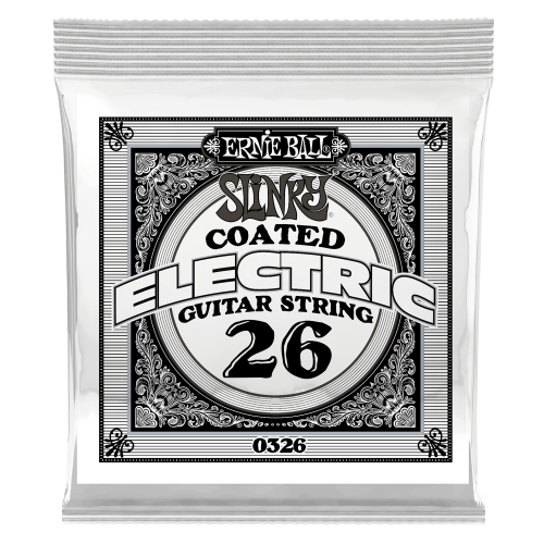 Ernie Ball .026 Slinky Coated Nickel Wound — elektriskās ģitāras atsevišķa stīga Ernie Ball .026 Slinky Coated Nickel Wound — elektriskās ģitāras atsevišķa stīga