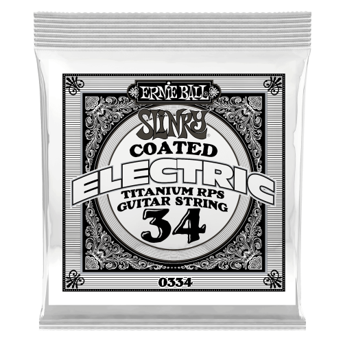 Ernie Ball .034 Slinky Coated Nickel Wound — elektriskās ģitāras atsevišķa stīga Ernie Ball .034 Slinky Coated Nickel Wound — elektriskās ģitāras atsevišķa stīga