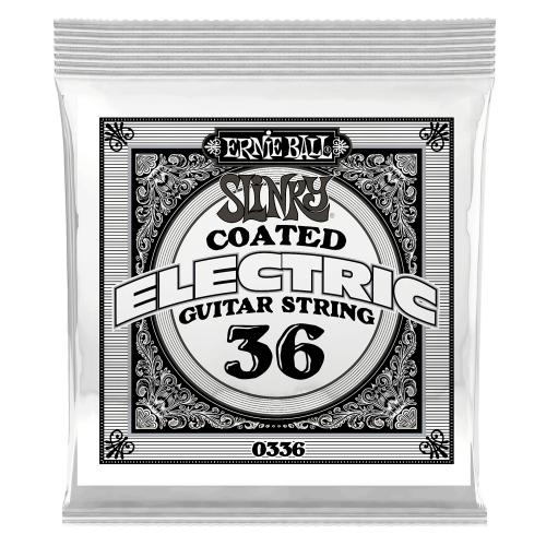 Ernie Ball .036 Slinky Coated Nickel Wound — elektriskās ģitāras atsevišķa stīga Ernie Ball .036 Slinky Coated Nickel Wound — elektriskās ģitāras atsevišķa stīga