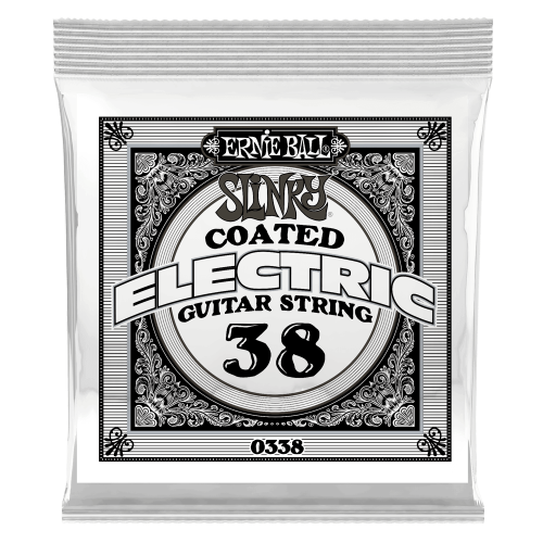 Ernie Ball .038 Slinky Coated Nickel Wound — elektriskās ģitāras atsevišķa stīga Ernie Ball .038 Slinky Coated Nickel Wound — elektriskās ģitāras atsevišķa stīga