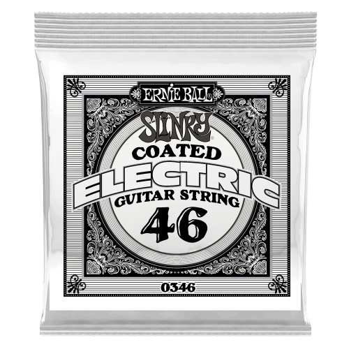Ernie Ball .046 Slinky Coated Nickel Wound — elektriskās ģitāras atsevišķa stīga Ernie Ball .046 Slinky Coated Nickel Wound — elektriskās ģitāras atsevišķa stīga