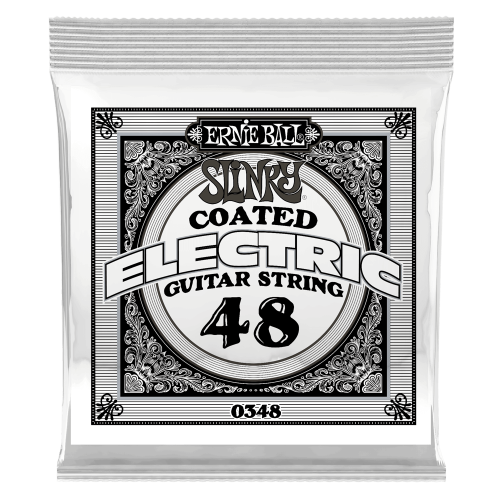 Ernie Ball .048 Slinky Coated Nickel Wound — elektriskās ģitāras atsevišķa stīga Ernie Ball .048 Slinky Coated Nickel Wound — elektriskās ģitāras atsevišķa stīga