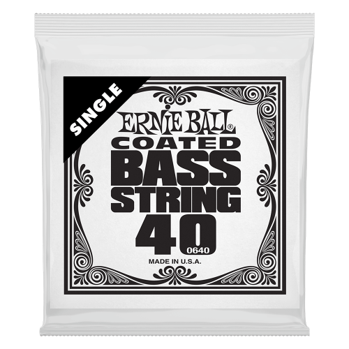 Ernie Ball .040 Coated Nickel Wound — basģitāras atsevišķa stīga Ernie Ball .040 Coated Nickel Wound — basģitāras atsevišķa stīga