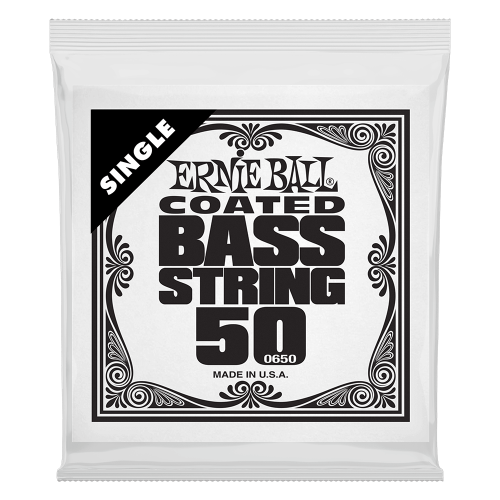 Ernie Ball .050 Coated Nickel Wound — basģitāras atsevišķa stīga Ernie Ball .050 Coated Nickel Wound — basģitāras atsevišķa stīga