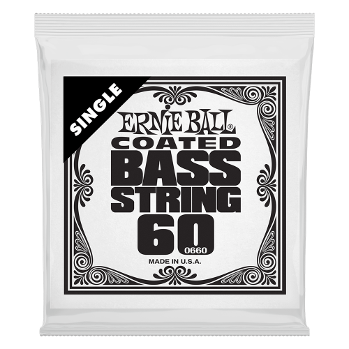 Ernie Ball .060 Coated Nickel Wound — basģitāras atsevišķa stīga Ernie Ball .060 Coated Nickel Wound — basģitāras atsevišķa stīga