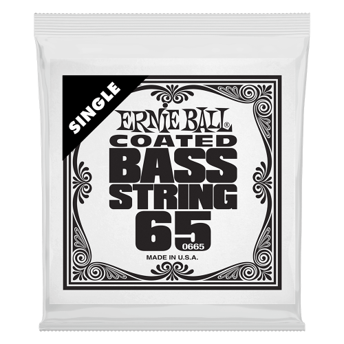 Ernie Ball .065 Coated Nickel Wound — basģitāras atsevišķa stīga Ernie Ball .065 Coated Nickel Wound — basģitāras atsevišķa stīga