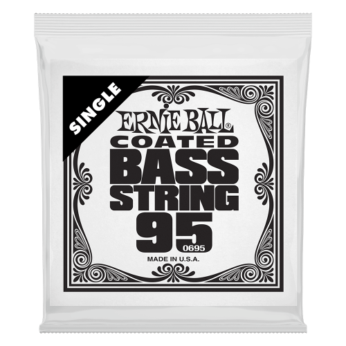 Ernie Ball .095 Coated Nickel Wound — basģitāras atsevišķa stīga Ernie Ball .095 Coated Nickel Wound — basģitāras atsevišķa stīga