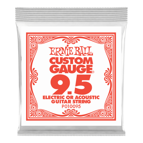 Ernie Ball .0095 Plain Steel — elektriskās ģitāras atsevišķa stīga Ernie Ball .0095 Plain Steel — elektriskās ģitāras atsevišķa stīga