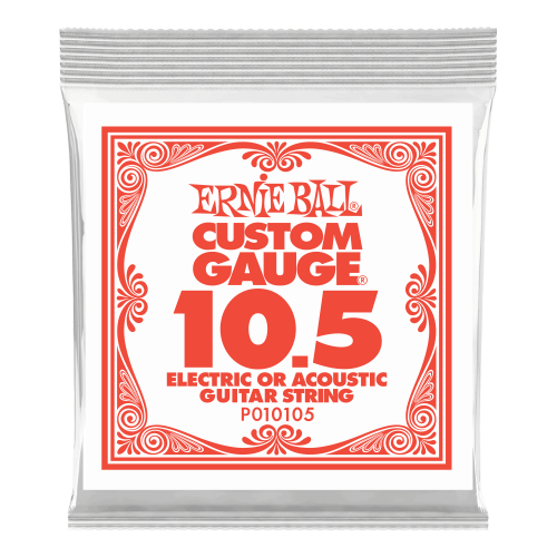 Ernie Ball .0105 Plain Steel — elektriskās ģitāras atsevišķa stīga Ernie Ball .0105 Plain Steel — elektriskās ģitāras atsevišķa stīga