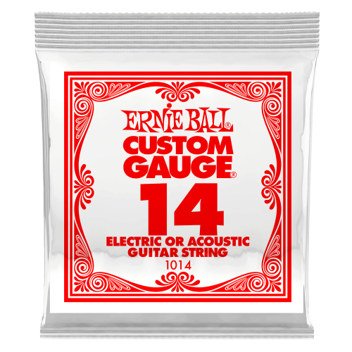 Ernie Ball .014 Plain Steel — elektriskās ģitāras atsevišķa stīga Ernie Ball .014 Plain Steel — elektriskās ģitāras atsevišķa stīga