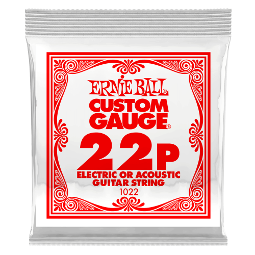 Ernie Ball .022 Plain Steel — elektriskās ģitāras atsevišķa stīga