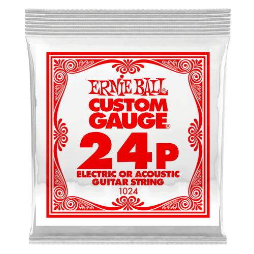 Ernie Ball .024 Plain Steel — elektriskās ģitāras atsevišķa stīga