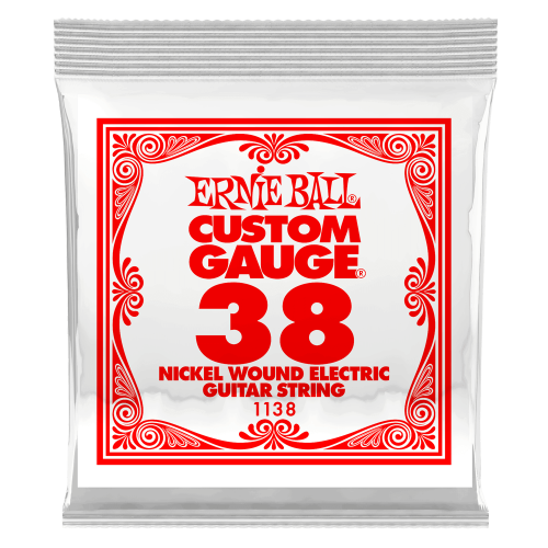 Ernie Ball .038 Nickel Wound — elektriskās ģitāras atsevišķa stīga Ernie Ball .038 Nickel Wound — elektriskās ģitāras atsevišķa stīga