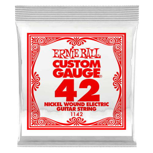 Ernie Ball .042 Nickel Wound — elektriskās ģitāras atsevišķa stīga Ernie Ball .042 Nickel Wound — elektriskās ģitāras atsevišķa stīga