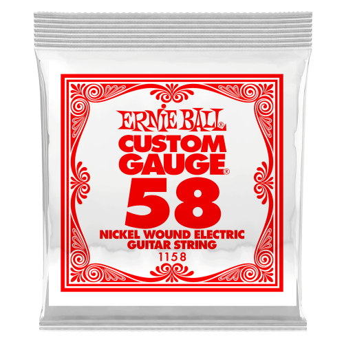 Ernie Ball .058 Nickel Wound — elektriskās ģitāras atsevišķa stīga