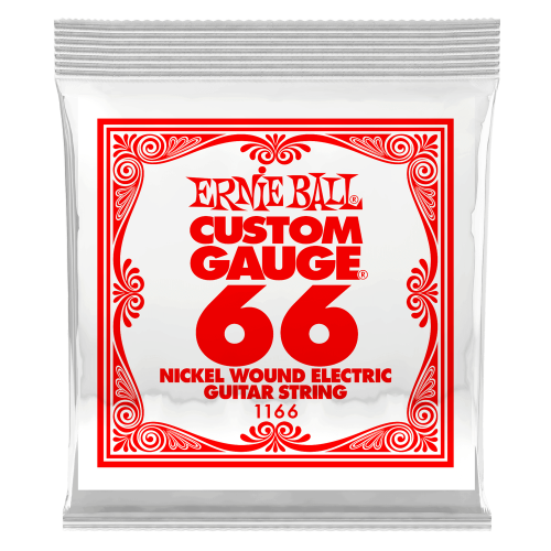 Ernie Ball .066 Nickel Wound 3 paku iepakojums — elektriskās ģitāras atsevišķa stīga