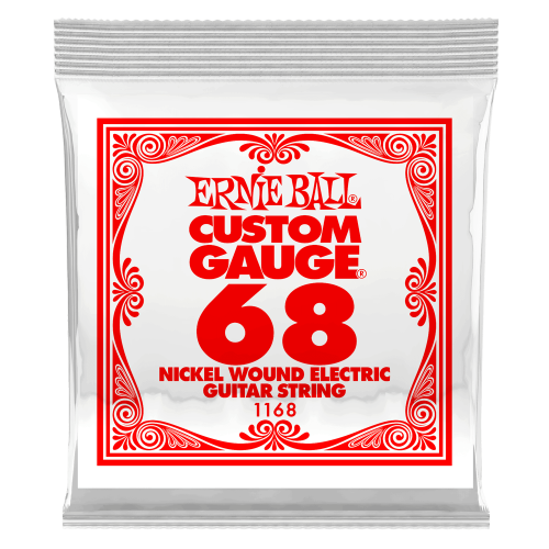 Ernie Ball .068 Nickel Wound 3 paku iepakojums — elektriskās ģitāras atsevišķa stīga