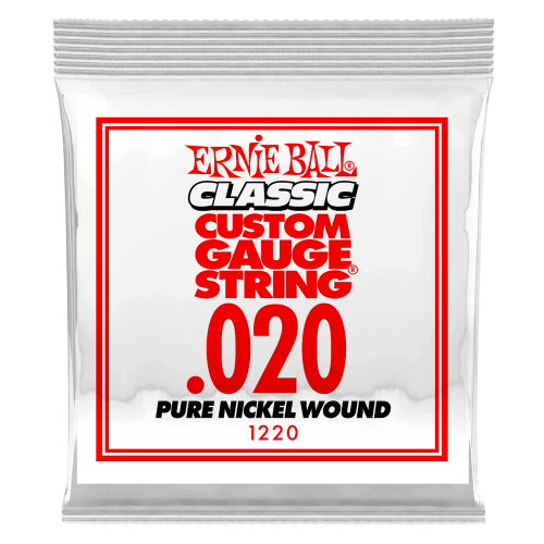 Ernie Ball .020 Classic Pure Nickel Wound — elektriskās ģitāras atsevišķa stīga Ernie Ball .020 Classic Pure Nickel Wound — elektriskās ģitāras atsevišķa stīga