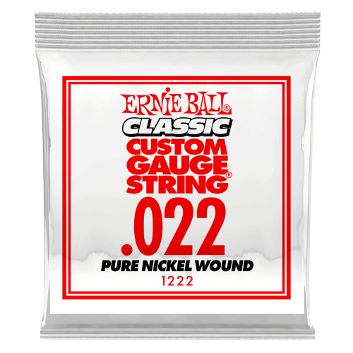 Ernie Ball .022 Classic Pure Nickel Wound — elektriskās ģitāras atsevišķa stīga Ernie Ball .022 Classic Pure Nickel Wound — elektriskās ģitāras atsevišķa stīga