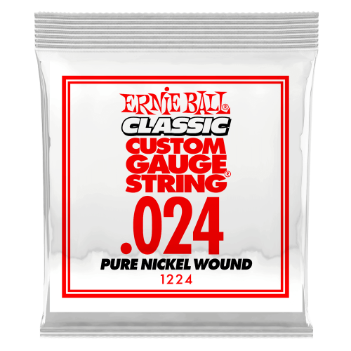Ernie Ball .024 Classic Pure Nickel Wound — elektriskās ģitāras atsevišķa stīga Ernie Ball .024 Classic Pure Nickel Wound — elektriskās ģitāras atsevišķa stīga