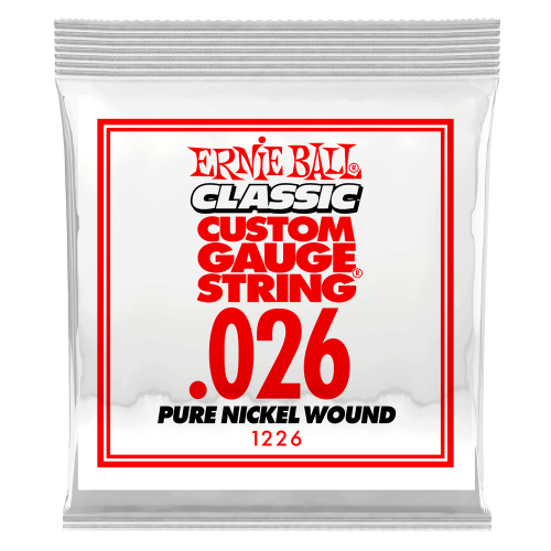 Ernie Ball .026 Classic Pure Nickel Wound — elektriskās ģitāras atsevišķa stīga Ernie Ball .026 Classic Pure Nickel Wound — elektriskās ģitāras atsevišķa stīga