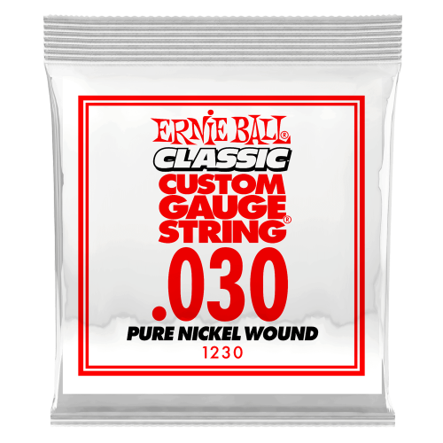 Ernie Ball .030 Classic Pure Nickel Wound — elektriskās ģitāras atsevišķa stīga Ernie Ball .030 Classic Pure Nickel Wound — elektriskās ģitāras atsevišķa stīga