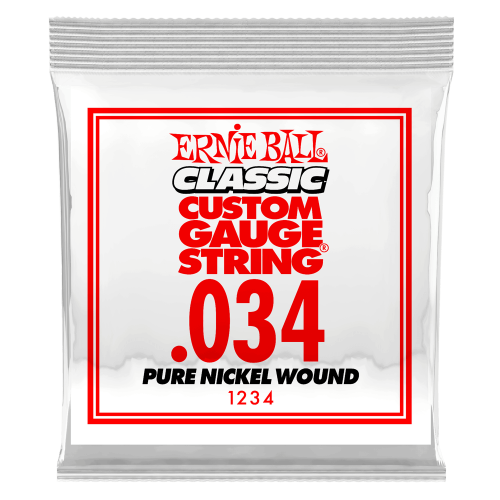 Ernie Ball .034 Classic Pure Nickel Wound — elektriskās ģitāras atsevišķa stīga