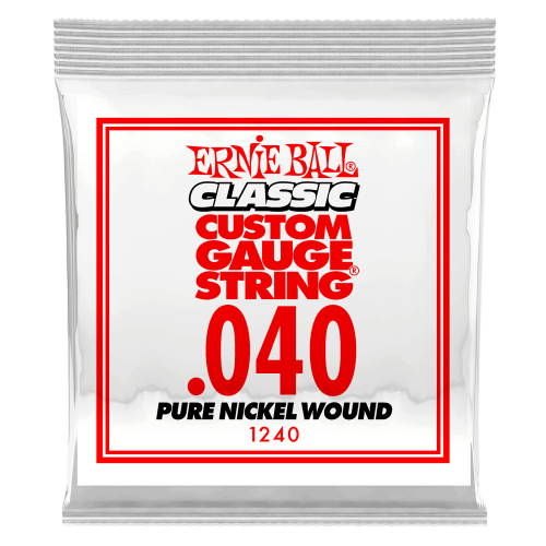 Ernie Ball .040 Classic Pure Nickel Wound — elektriskās ģitāras atsevišķa stīga Ernie Ball .040 Classic Pure Nickel Wound — elektriskās ģitāras atsevišķa stīga