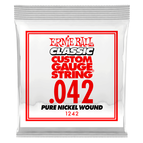 Ernie Ball .042 Classic Pure Nickel Wound — elektriskās ģitāras atsevišķa stīga Ernie Ball .042 Classic Pure Nickel Wound — elektriskās ģitāras atsevišķa stīga