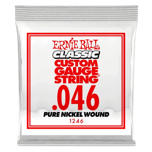 Ernie Ball .046 Classic Pure Nickel Wound — elektriskās ģitāras atsevišķa stīga Ernie Ball .046 Classic Pure Nickel Wound — elektriskās ģitāras atsevišķa stīga