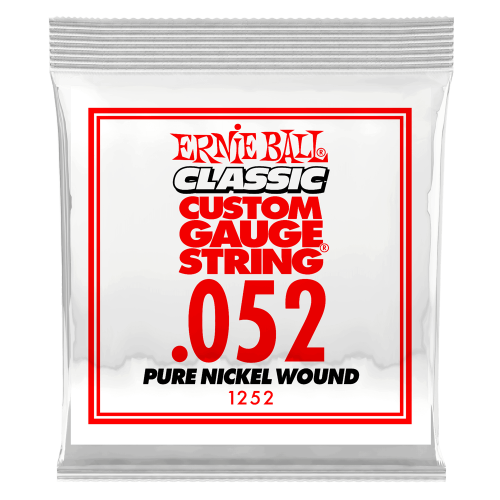 Ernie Ball .052 Classic Pure Nickel Wound — elektriskās ģitāras atsevišķa stīga Ernie Ball .052 Classic Pure Nickel Wound — elektriskās ģitāras atsevišķa stīga