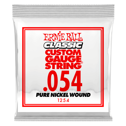 Ernie Ball .054 Classic Pure Nickel Wound — elektriskās ģitāras atsevišķa stīga Ernie Ball .054 Classic Pure Nickel Wound — elektriskās ģitāras atsevišķa stīga