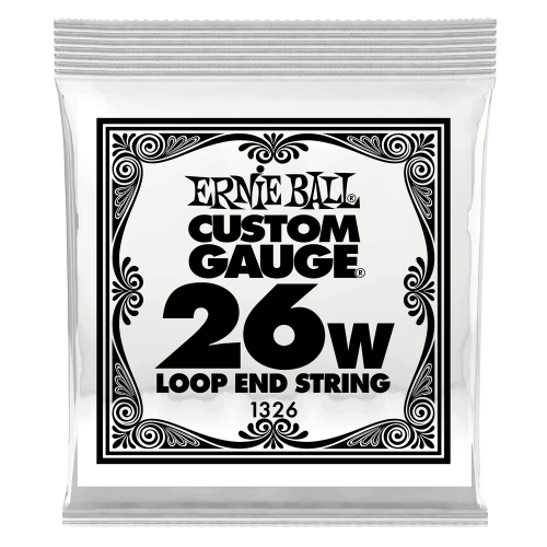 Ernie Ball .026 Loop End Stainless Steel Wound Banjo or Mandolin — bandžo atsevišķa stīga Ernie Ball .026 Loop End Stainless Steel Wound Banjo or Mandolin — bandžo atsevišķa stīga