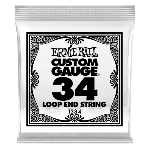 Ernie Ball .034 Loop End Stainless Steel Wound Banjo or Mandolin — bandžo atsevišķa stīga Ernie Ball .034 Loop End Stainless Steel Wound Banjo or Mandolin — bandžo atsevišķa stīga