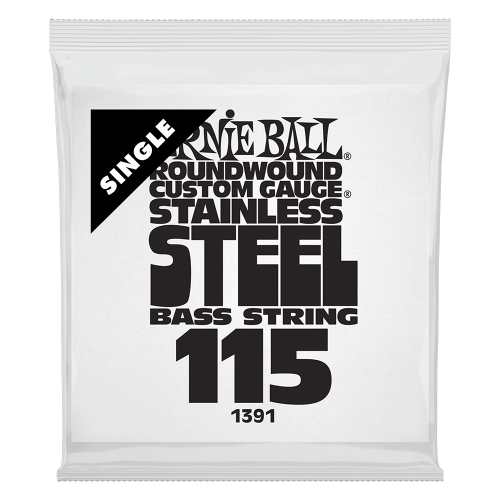 Ernie Ball .115 Stainless Steel — basģitāras atsevišķa stīga Ernie Ball .115 Stainless Steel — basģitāras atsevišķa stīga