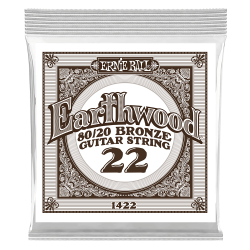 Ernie Ball .022 Earthwood 80/20 Bronze — akustiskās ģitāras atsevišķa stīga Ernie Ball .022 Earthwood 80/20 Bronze — akustiskās ģitāras atsevišķa stīga
