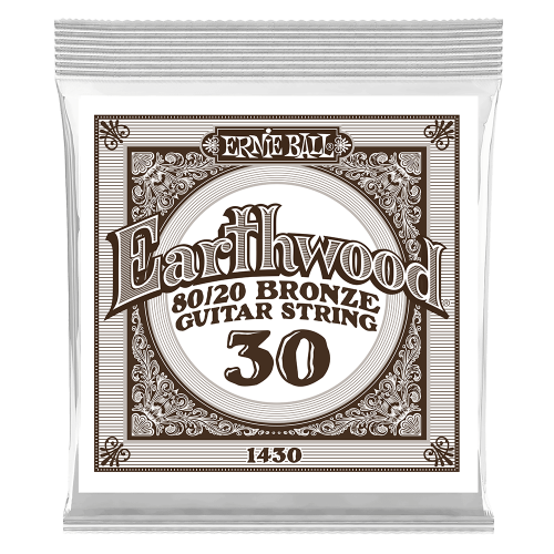 Ernie Ball .030 Earthwood 80/20 Bronze — akustiskās ģitāras atsevišķa stīga Ernie Ball .030 Earthwood 80/20 Bronze — akustiskās ģitāras atsevišķa stīga