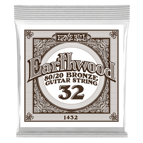Ernie Ball .032 Earthwood 80/20 Bronze — akustiskās ģitāras atsevišķa stīga Ernie Ball .032 Earthwood 80/20 Bronze — akustiskās ģitāras atsevišķa stīga
