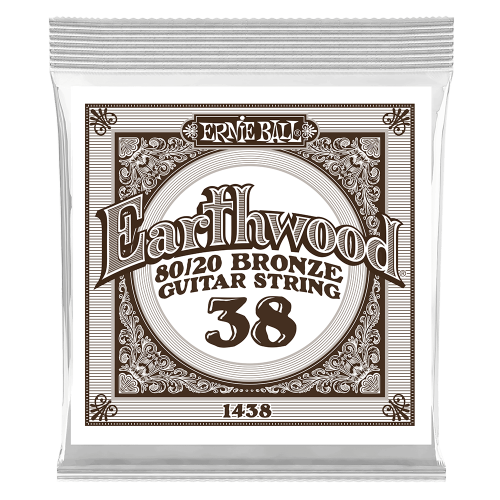 Ernie Ball .038 Earthwood 80/20 Bronze — akustiskās ģitāras atsevišķa stīga Ernie Ball .038 Earthwood 80/20 Bronze — akustiskās ģitāras atsevišķa stīga
