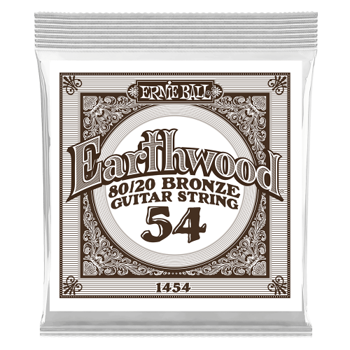 Ernie Ball .054 Earthwood 80/20 Bronze — akustiskās ģitāras atsevišķa stīga Ernie Ball .054 Earthwood 80/20 Bronze — akustiskās ģitāras atsevišķa stīga